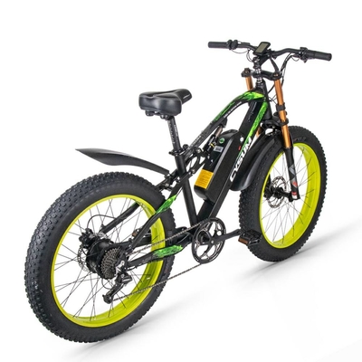 26 Inch Fat Tire E Bike With Full Suspension 1000Watt 17Ah Cysum M900